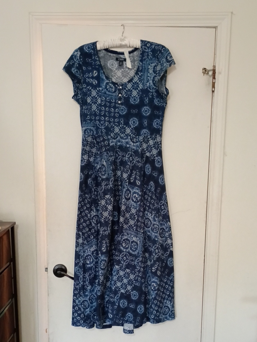 Chaps 100% Cotton Floral Maxi Dress M